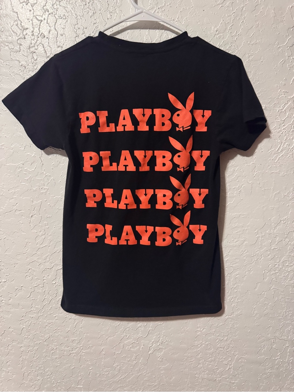 Playboy Shirt Mens Black Graphic Tee T-Shirt Logo Bunny Streetwear